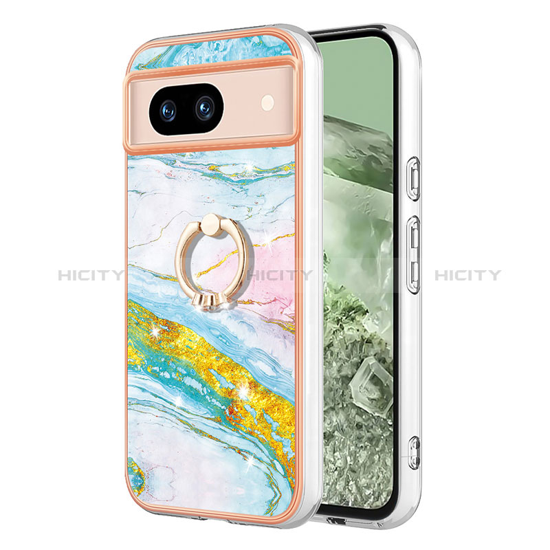 Custodia Silicone Gel Morbida Fantasia Modello Cover con Anello Supporto YB5 per Google Pixel 8a 5G