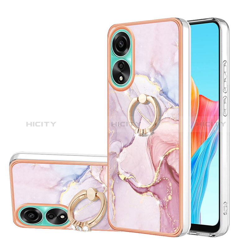 Custodia Silicone Gel Morbida Fantasia Modello Cover con Anello Supporto YB5 per Oppo A78 4G