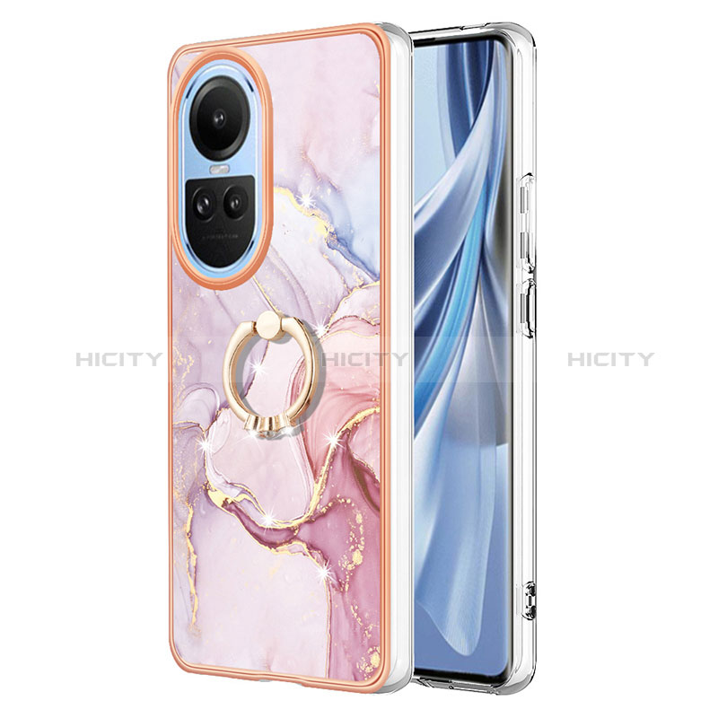 Custodia Silicone Gel Morbida Fantasia Modello Cover con Anello Supporto YB5 per Oppo Reno10 5G