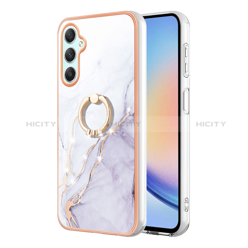 Custodia Silicone Gel Morbida Fantasia Modello Cover con Anello Supporto YB5 per Samsung Galaxy A24 4G