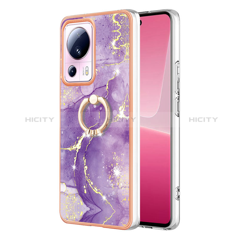 Custodia Silicone Gel Morbida Fantasia Modello Cover con Anello Supporto YB5 per Xiaomi Civi 2 5G