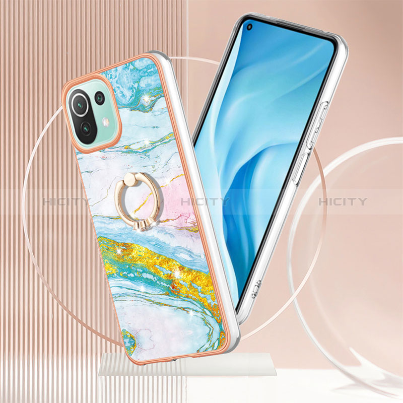 Custodia Silicone Gel Morbida Fantasia Modello Cover con Anello Supporto YB5 per Xiaomi Mi 11 Lite 5G NE