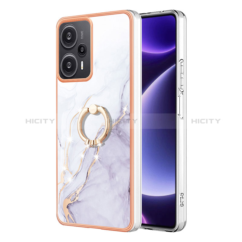 Custodia Silicone Gel Morbida Fantasia Modello Cover con Anello Supporto YB5 per Xiaomi Poco F5 5G