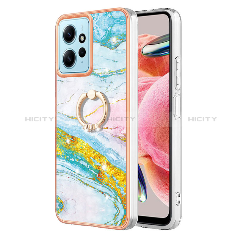 Custodia Silicone Gel Morbida Fantasia Modello Cover con Anello Supporto YB5 per Xiaomi Redmi Note 12 4G