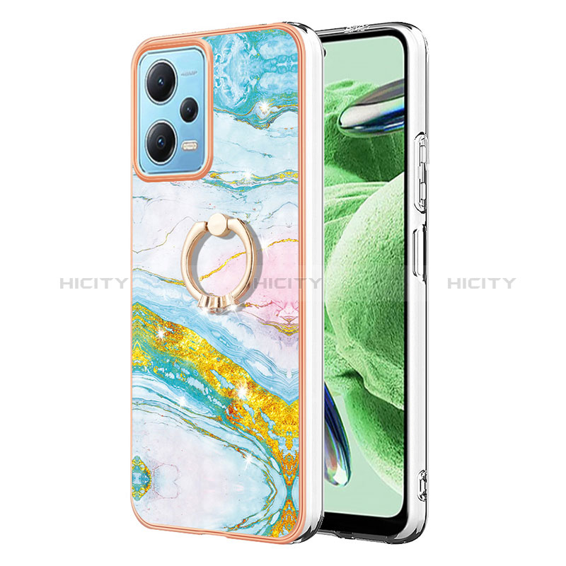 Custodia Silicone Gel Morbida Fantasia Modello Cover con Anello Supporto YB5 per Xiaomi Redmi Note 12 5G