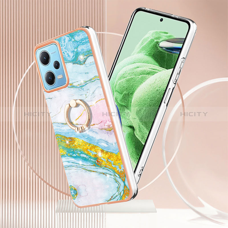 Custodia Silicone Gel Morbida Fantasia Modello Cover con Anello Supporto YB5 per Xiaomi Redmi Note 12 5G