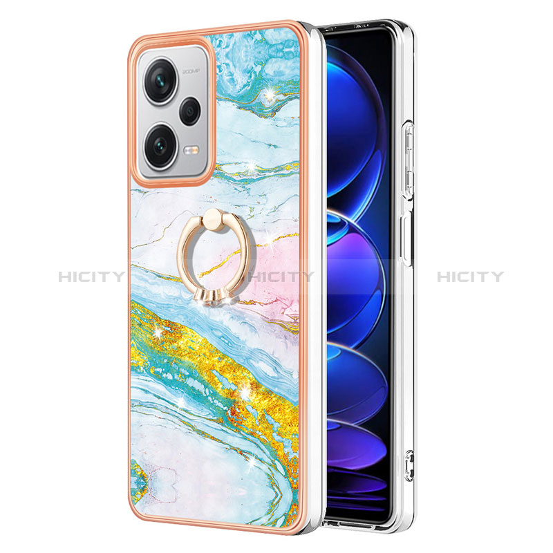 Custodia Silicone Gel Morbida Fantasia Modello Cover con Anello Supporto YB5 per Xiaomi Redmi Note 12 Explorer Colorato