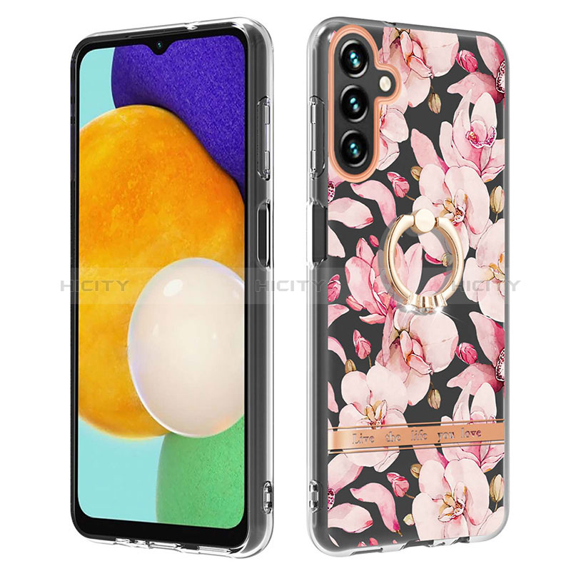 Custodia Silicone Gel Morbida Fantasia Modello Cover con Anello Supporto YB6 per Samsung Galaxy A34 5G