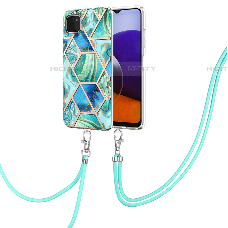 Custodia Silicone Gel Morbida Fantasia Modello Cover con Cinghia Cordino Mano Y01B per Samsung Galaxy F42 5G