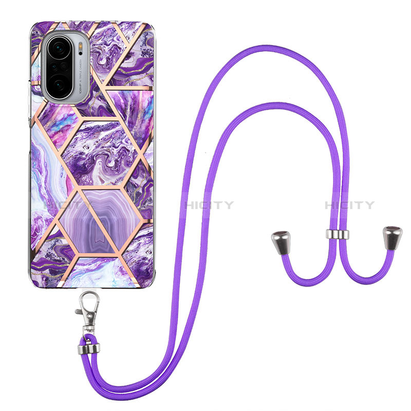 Custodia Silicone Gel Morbida Fantasia Modello Cover con Cinghia Cordino Mano Y01B per Xiaomi Mi 11i 5G