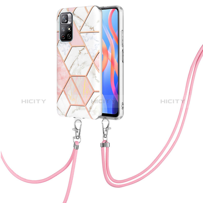 Custodia Silicone Gel Morbida Fantasia Modello Cover con Cinghia Cordino Mano Y01B per Xiaomi Poco M4 Pro 5G