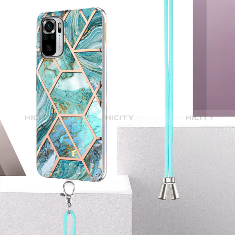 Custodia Silicone Gel Morbida Fantasia Modello Cover con Cinghia Cordino Mano Y01B per Xiaomi Redmi Note 10S 4G