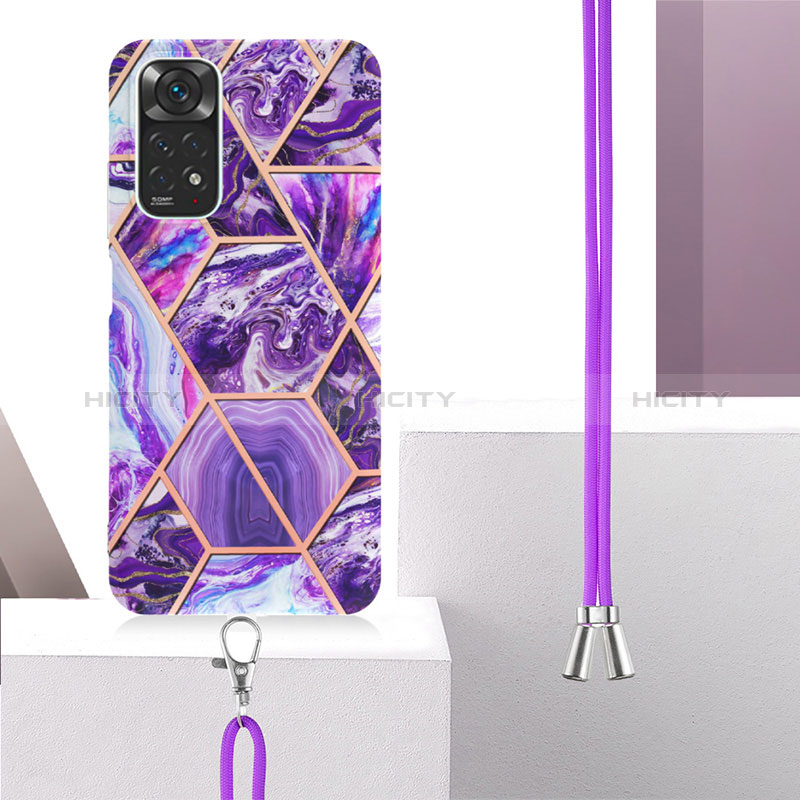 Custodia Silicone Gel Morbida Fantasia Modello Cover con Cinghia Cordino Mano Y01B per Xiaomi Redmi Note 11S 4G