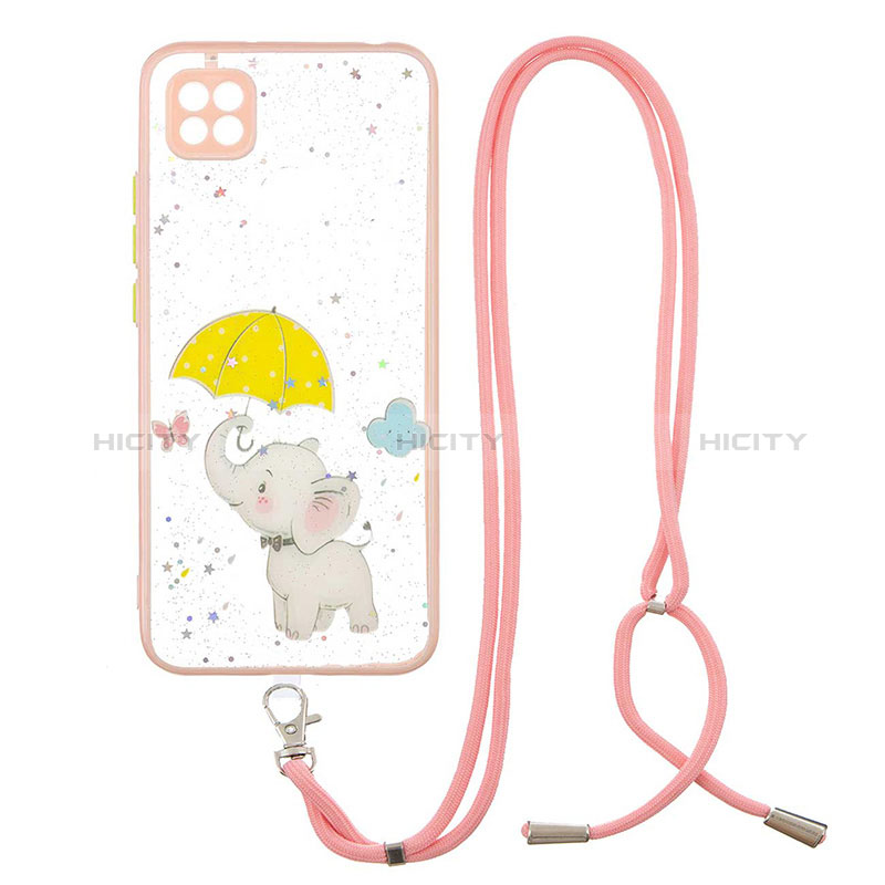 Custodia Silicone Gel Morbida Fantasia Modello Cover con Cinghia Cordino Mano Y01X per Xiaomi POCO C3