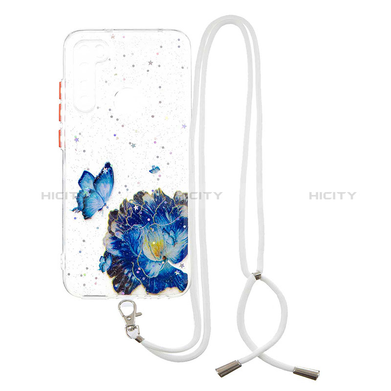 Custodia Silicone Gel Morbida Fantasia Modello Cover con Cinghia Cordino Mano Y01X per Xiaomi Redmi Note 8 (2021)