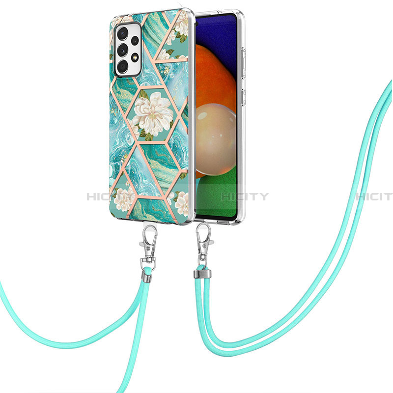 Custodia Silicone Gel Morbida Fantasia Modello Cover con Cinghia Cordino Mano Y02B per Samsung Galaxy A23 4G