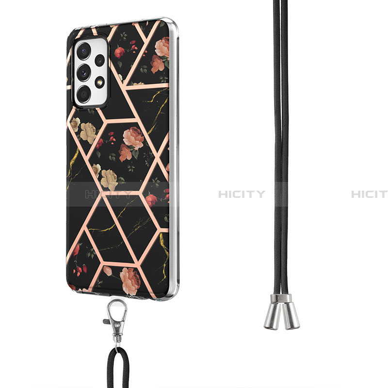 Custodia Silicone Gel Morbida Fantasia Modello Cover con Cinghia Cordino Mano Y02B per Samsung Galaxy A33 5G