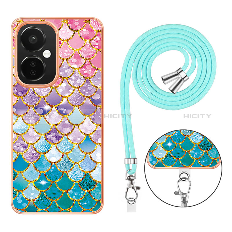 Custodia Silicone Gel Morbida Fantasia Modello Cover con Cinghia Cordino Mano Y03B per OnePlus Nord CE 3 Lite 5G