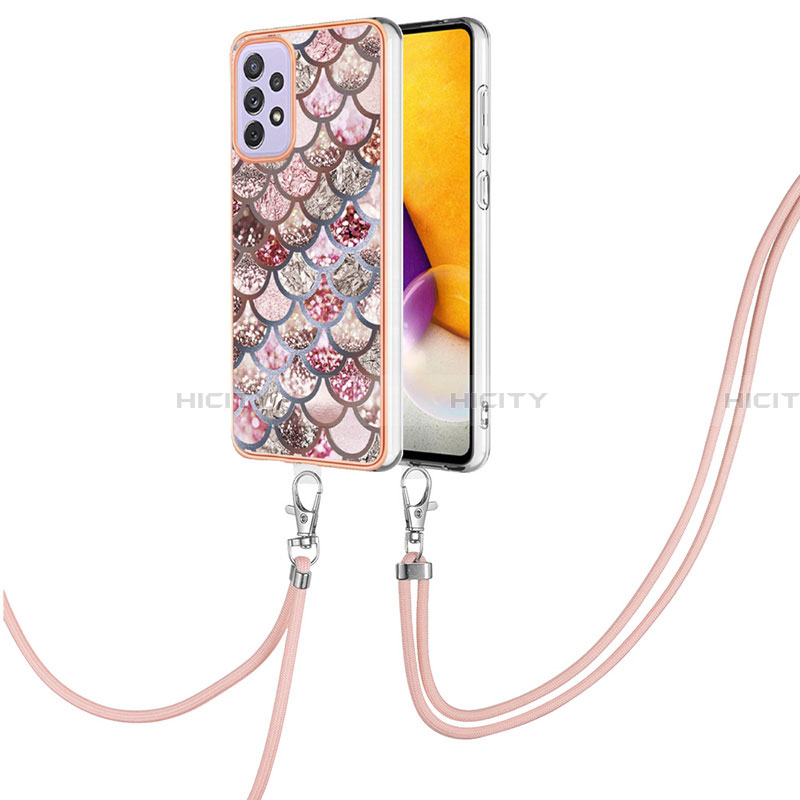Custodia Silicone Gel Morbida Fantasia Modello Cover con Cinghia Cordino Mano Y03B per Samsung Galaxy A23 4G