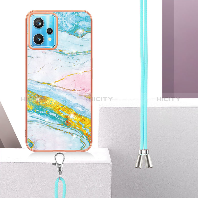 Custodia Silicone Gel Morbida Fantasia Modello Cover con Cinghia Cordino Mano Y05B per Realme 9 Pro 5G