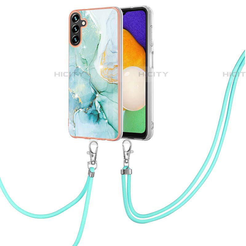 Custodia Silicone Gel Morbida Fantasia Modello Cover con Cinghia Cordino Mano Y05B per Samsung Galaxy A04s