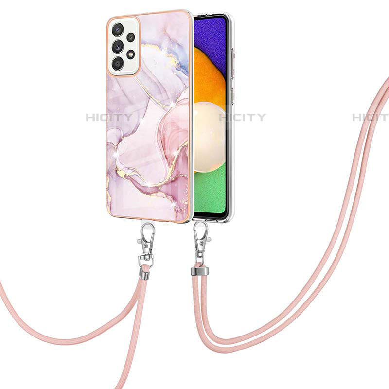 Custodia Silicone Gel Morbida Fantasia Modello Cover con Cinghia Cordino Mano Y05B per Samsung Galaxy A52 4G