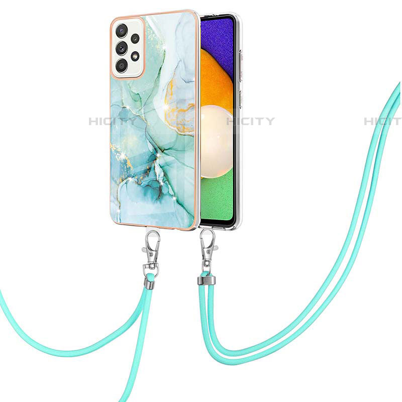 Custodia Silicone Gel Morbida Fantasia Modello Cover con Cinghia Cordino Mano Y05B per Samsung Galaxy A52 4G