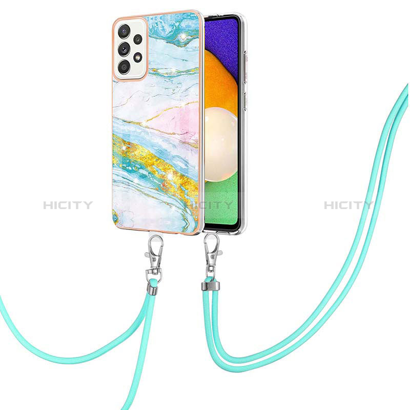 Custodia Silicone Gel Morbida Fantasia Modello Cover con Cinghia Cordino Mano Y05B per Samsung Galaxy A52s 5G