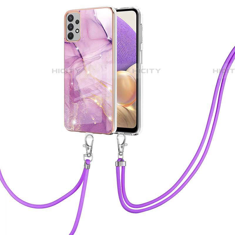 Custodia Silicone Gel Morbida Fantasia Modello Cover con Cinghia Cordino Mano Y05B per Samsung Galaxy A73 5G