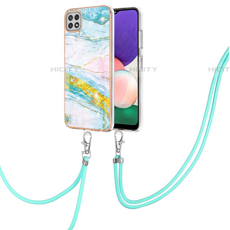 Custodia Silicone Gel Morbida Fantasia Modello Cover con Cinghia Cordino Mano Y05B per Samsung Galaxy F42 5G