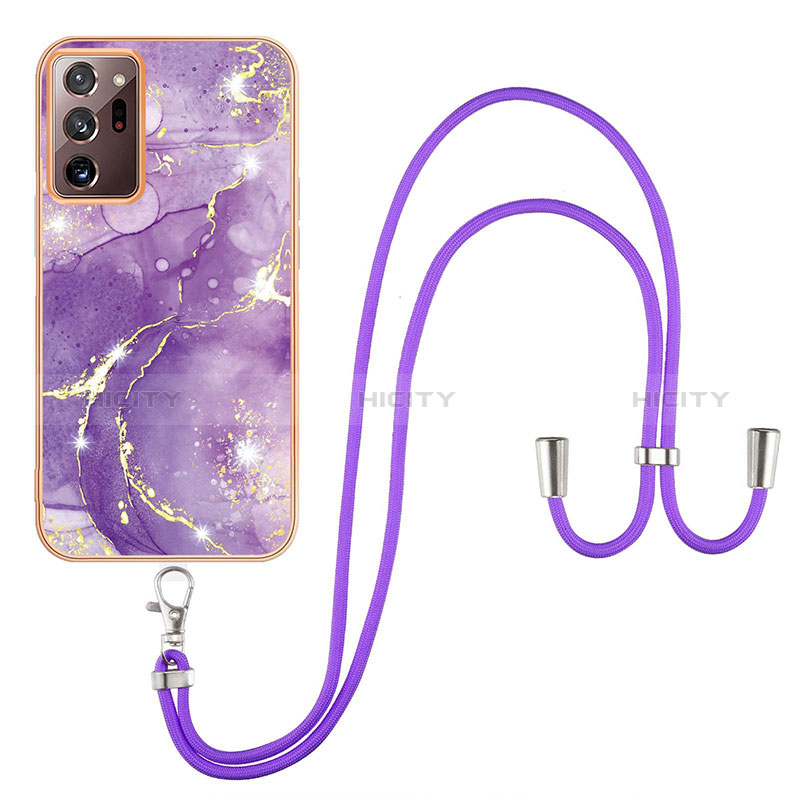 Custodia Silicone Gel Morbida Fantasia Modello Cover con Cinghia Cordino Mano Y05B per Samsung Galaxy Note 20 Ultra 5G