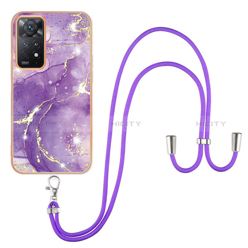 Custodia Silicone Gel Morbida Fantasia Modello Cover con Cinghia Cordino Mano Y05B per Xiaomi Redmi Note 11 Pro 4G