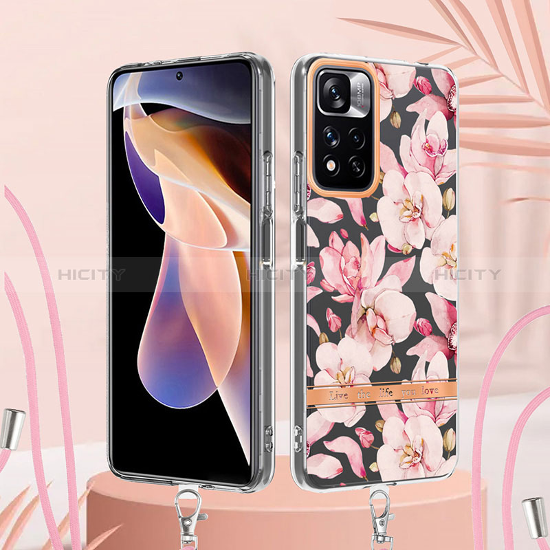 Custodia Silicone Gel Morbida Fantasia Modello Cover con Cinghia Cordino Mano Y06B per Xiaomi Poco X4 NFC