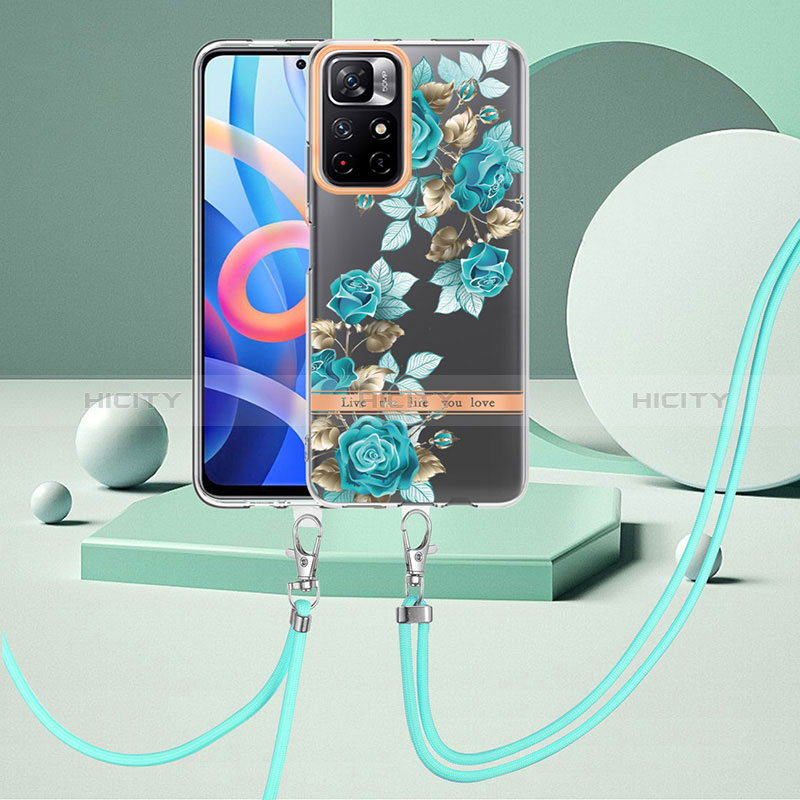 Custodia Silicone Gel Morbida Fantasia Modello Cover con Cinghia Cordino Mano Y06B per Xiaomi Redmi Note 11T 5G