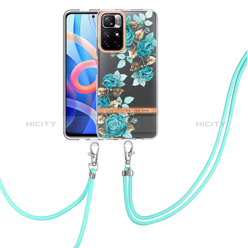 Custodia Silicone Gel Morbida Fantasia Modello Cover con Cinghia Cordino Mano Y06B per Xiaomi Redmi Note 11T 5G