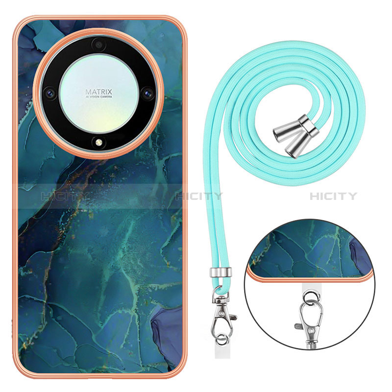 Custodia Silicone Gel Morbida Fantasia Modello Cover con Cinghia Cordino Mano Y07B per Huawei Honor Magic5 Lite 5G