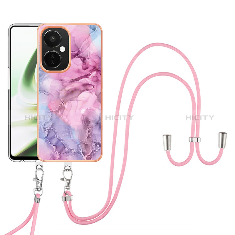 Custodia Silicone Gel Morbida Fantasia Modello Cover con Cinghia Cordino Mano Y07B per OnePlus Nord CE 3 Lite 5G