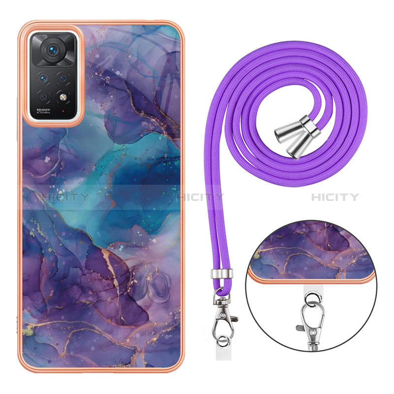 Custodia Silicone Gel Morbida Fantasia Modello Cover con Cinghia Cordino Mano YB1 per Xiaomi Redmi Note 11 Pro 4G