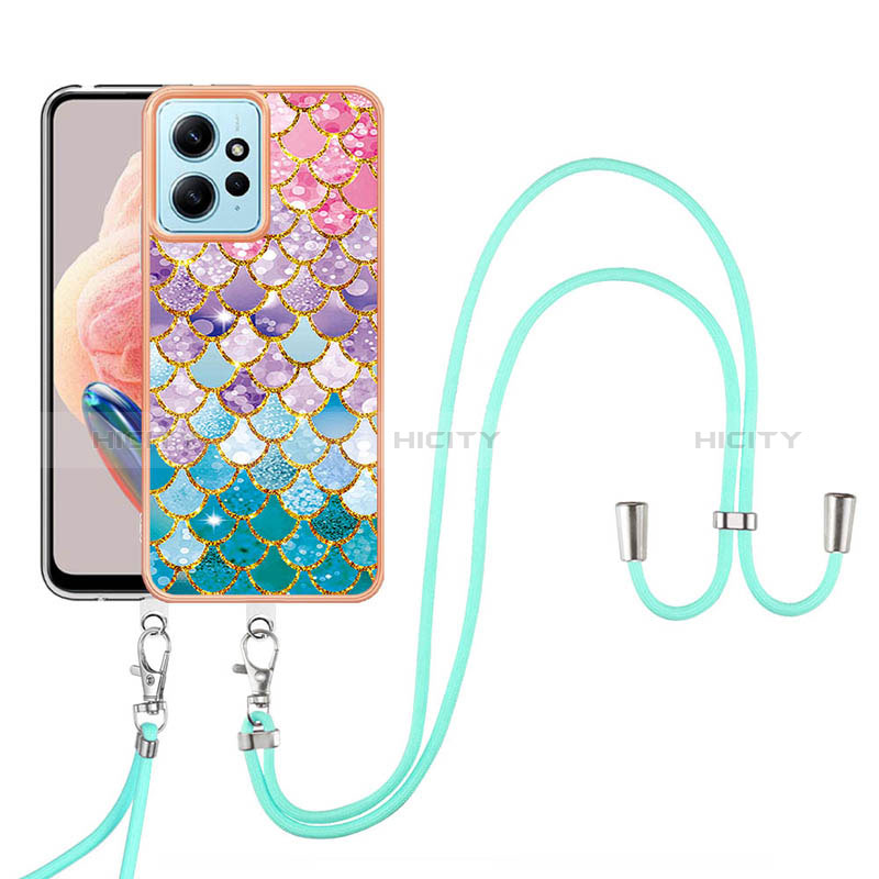 Custodia Silicone Gel Morbida Fantasia Modello Cover con Cinghia Cordino Mano YB3 per Xiaomi Redmi Note 12 4G