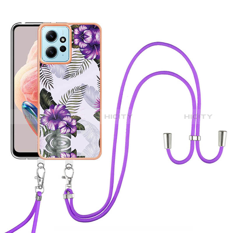 Custodia Silicone Gel Morbida Fantasia Modello Cover con Cinghia Cordino Mano YB3 per Xiaomi Redmi Note 12 4G