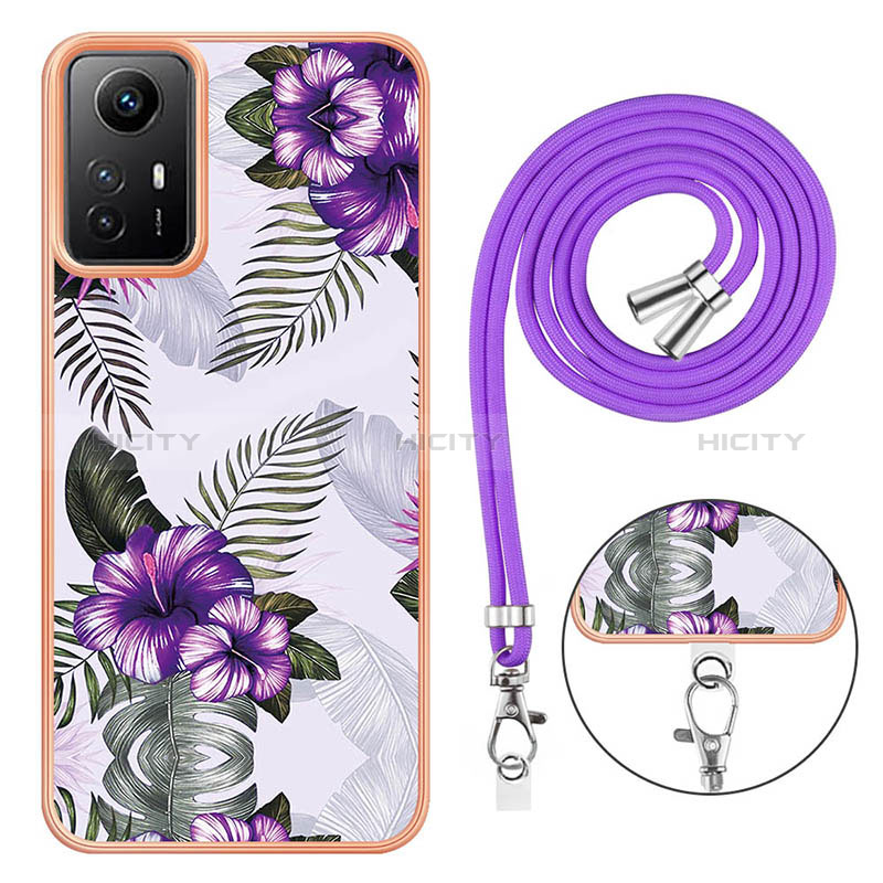 Custodia Silicone Gel Morbida Fantasia Modello Cover con Cinghia Cordino Mano YB3 per Xiaomi Redmi Note 12S