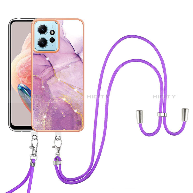 Custodia Silicone Gel Morbida Fantasia Modello Cover con Cinghia Cordino Mano YB5 per Xiaomi Redmi Note 12 4G