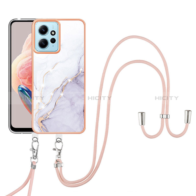 Custodia Silicone Gel Morbida Fantasia Modello Cover con Cinghia Cordino Mano YB5 per Xiaomi Redmi Note 12 4G