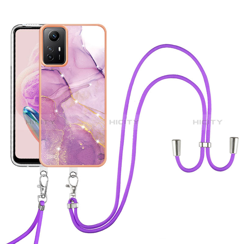 Custodia Silicone Gel Morbida Fantasia Modello Cover con Cinghia Cordino Mano YB5 per Xiaomi Redmi Note 12S