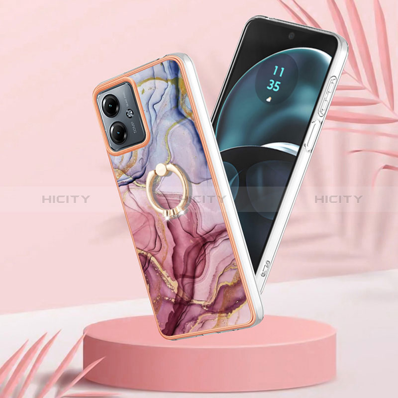 Custodia Silicone Gel Morbida Fantasia Modello Cover con Cinghia Cordino Mano YB7 per Motorola Moto G14