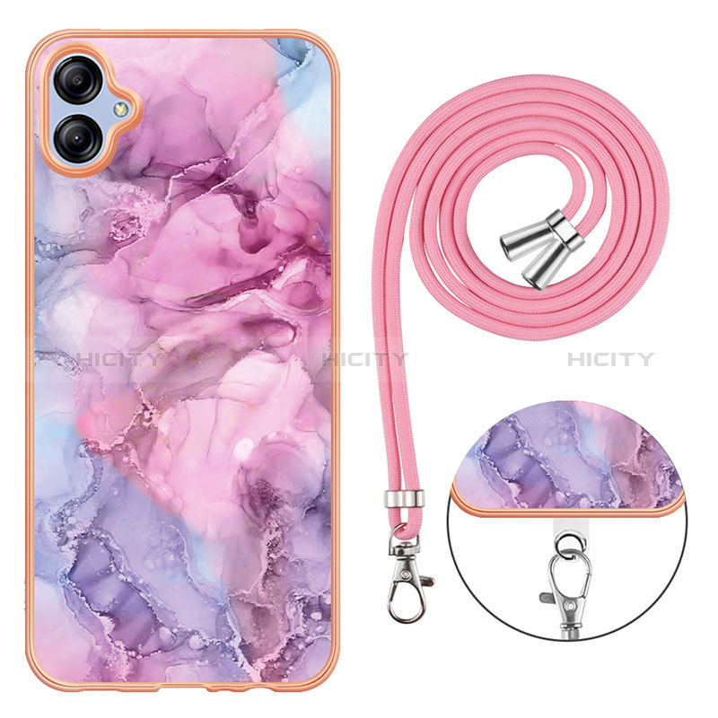 Custodia Silicone Gel Morbida Fantasia Modello Cover con Cinghia Cordino Mano YB7 per Samsung Galaxy A04 4G