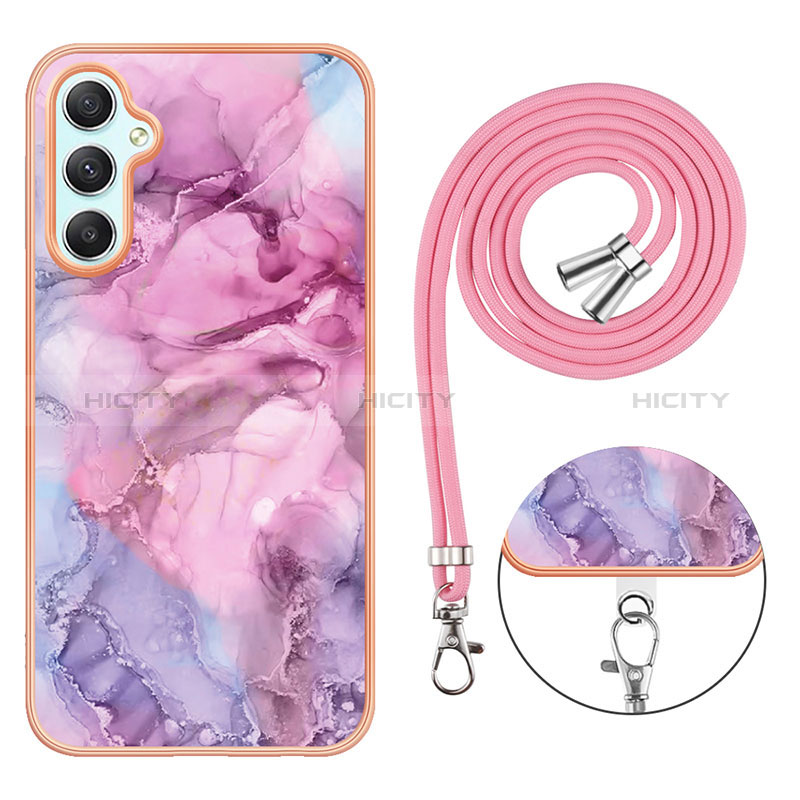 Custodia Silicone Gel Morbida Fantasia Modello Cover con Cinghia Cordino Mano YB7 per Samsung Galaxy A25 5G