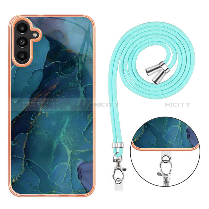 Custodia Silicone Gel Morbida Fantasia Modello Cover con Cinghia Cordino Mano YB7 per Samsung Galaxy A34 5G