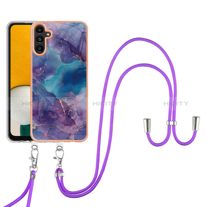 Custodia Silicone Gel Morbida Fantasia Modello Cover con Cinghia Cordino Mano YB7 per Samsung Galaxy A54 5G