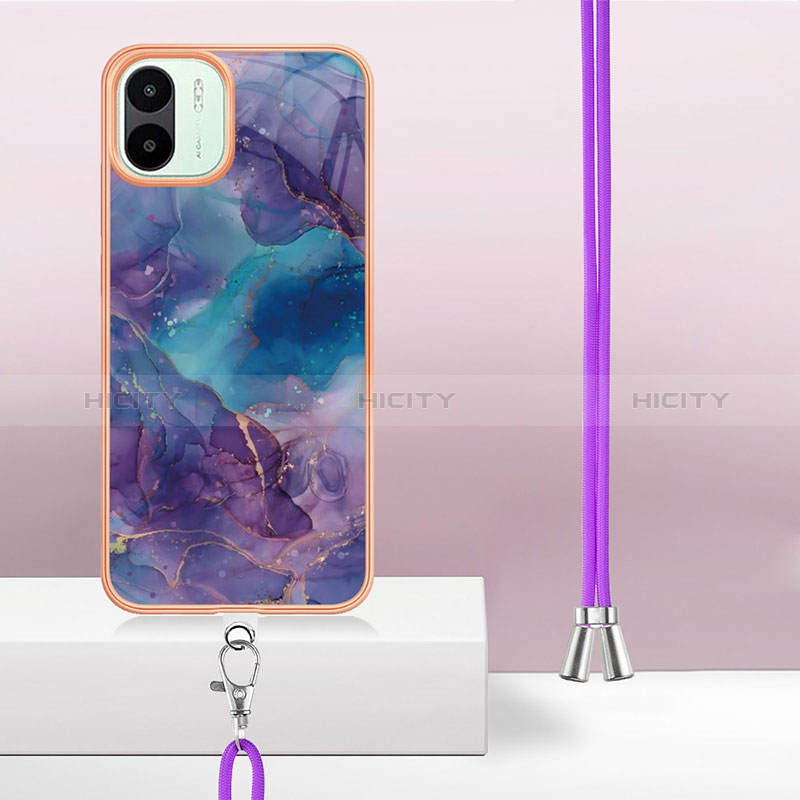 Custodia Silicone Gel Morbida Fantasia Modello Cover con Cinghia Cordino Mano YB7 per Xiaomi Poco C50